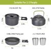 12Pcs Camping Cookware Set with Stove, Aluminum Pots & Pans