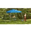 10x10 Diagonal Leg Blue Top Instant Awning for Outdoor Events