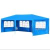 Large 10' x 20' Gazebo Canopy Party Tent with 4 Removable Window Side