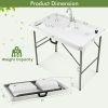 Fish Cleaning Table with 2 Sinks and 360 degree Rotatable Faucet