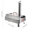 Semi-Auto Silver 12 Outdoor Pizza Oven Portable Wood Fired Pizza Oven Outdoor