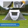 White and Brown Pop Up Camping Tent for 2 People 