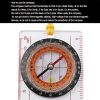 Portable Compass With Ruler Scale For Scout Hiking Camping Boating;