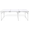 Foldable Camping Table Height Adjustable Aluminum 70. 9 x 23. 6 Inches