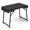 3-Piece Folding Camping Table Set with Retractable LED Stools