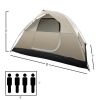 Waterproof Dome Tent with Detachable Rain Cover for 4-Person Camping