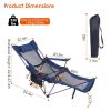 Foldable Camping Chair 330LBS Load Heavy Duty Steel Lawn Chair Collapsible