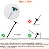 Tent Pegs Ropes Set 20Pcs 9.8in Heavy Duty Tent Stakes Nails Spike with 4x