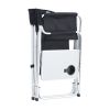 1-piece Padded Folding Outdoor Chair with Side Table and Storage Pockets