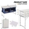 4Ft Folding Camping Table with Storage