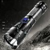 USB Chargeable Strong Light Handheld Flashlight; Plastic Material