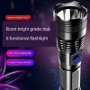 USB Chargeable Strong Light Handheld Flashlight; Plastic Material