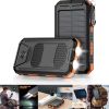 10000mAh Portable Fast Charging Power Bank with Solar Charging & Flashlight