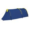 4-Person Camping Tent Navy Blue and Yellow