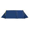 4-Person Camping Tent Navy Blue and Yellow