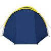 4-Person Camping Tent Navy Blue and Yellow
