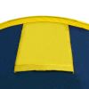 4-Person Camping Tent Navy Blue and Yellow