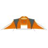 9-Person Family Camping Tent Gray and Orange