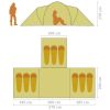 9-Person Family Camping Tent Gray and Orange