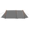 4-Person Compact Camping Tent Gray and Orange