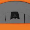 4-Person Compact Camping Tent Gray and Orange