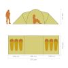 6-Person Family Tent  Blue and Light Blue