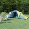 6-Person Family Tent  Blue and Yellow