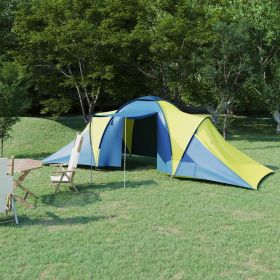 6-Person Family Tent  Blue and Yellow