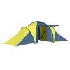 6-Person Family Tent  Blue and Yellow