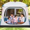 Camping Tent for 5 People with Mesh Windows and Carrying Bag
