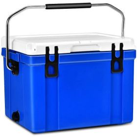 Portable Cooler Ice Box for Camping - 58 Quart Capacity, Blue