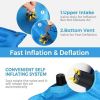 Self-Inflating Camping Outdoor Sleeping Mat with Pillows Bag - Color: Blue