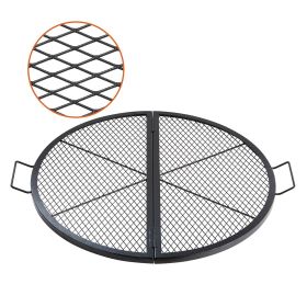 VEVOR X-Marks Fire Pit Grill Grate, Folding Round Cooking Grate,HD Steel