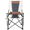 Folding Camping Chair with Lumbar Support, Cup Holder, Armrest & Storage Bag