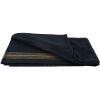 MUSTARD-STRIPED NAVY WOOL BLANKET