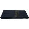 MUSTARD-STRIPED NAVY WOOL BLANKET