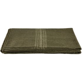 KHAKI-STRIPED OLIVE DRAB BLANKET