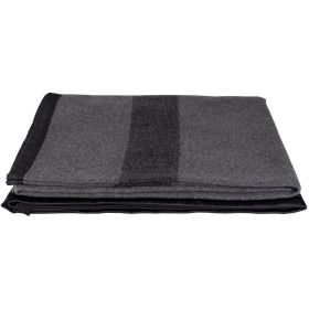 GERMAN ARMY STYLE BLANKET-GREY WITH BLACK STRIPES