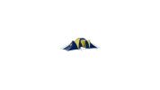 vidaXL Camping Tent Fabric 9 Persons Blue and Yellow
