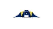 vidaXL Camping Tent Fabric 9 Persons Blue and Yellow