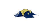 vidaXL Camping Tent Fabric 9 Persons Blue and Yellow