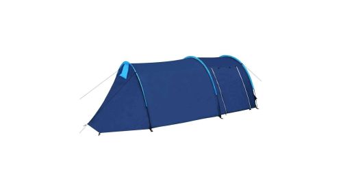 Waterproof Camping Tent 4 Persons Navy Blue/Light Blue