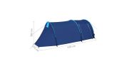 Waterproof Camping Tent 4 Persons Navy Blue/Light Blue