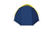 4-Person Camping Tent Navy Blue and Yellow