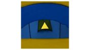 4-Person Camping Tent Navy Blue and Yellow
