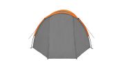 4-Person Compact Camping Tent Gray and Orange