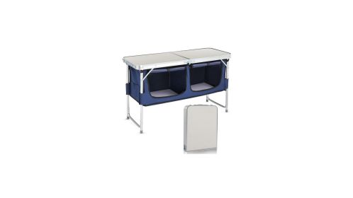 4Ft Folding Camping Table with Storage