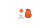 12 Person Portable Pop Up Toilet Shower Tent Changing Room Shelter - Orange