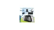 Oversized Pop Up Shower Tent with Window Floor and Storage Pocket-Black