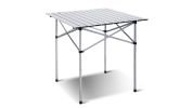 Roll Up Portable folding Camping Aluminum Picnic Table - Color: Silver